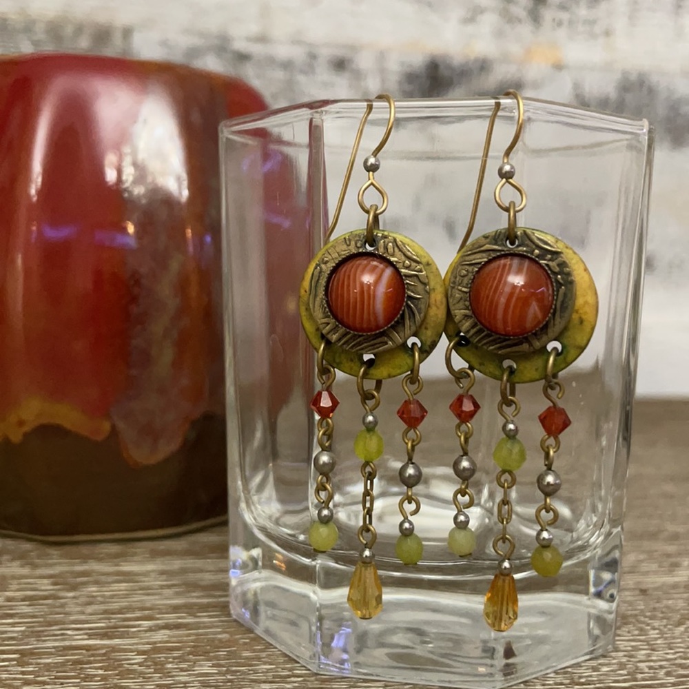 Cute Beaded Hanging Dangle Hook Earrings